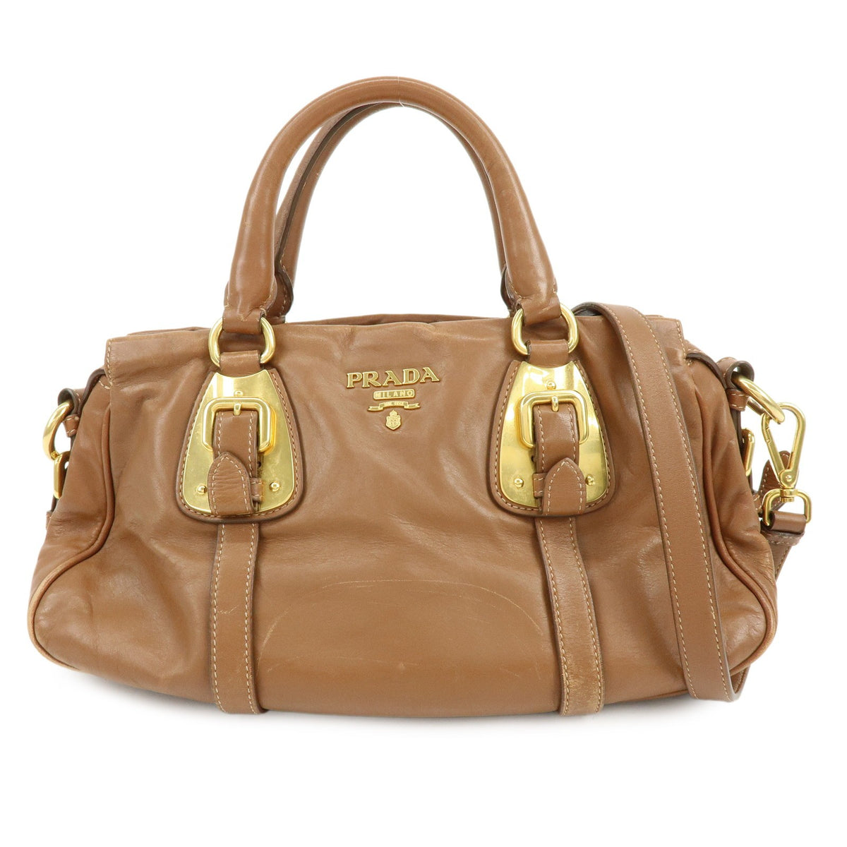 Prada Convertible Belted Satchel Soft Calf Medium