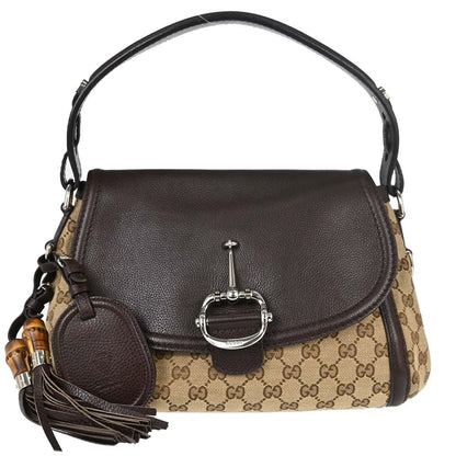 Gucci Techno Horsebit Flap Hobo Leather Medium