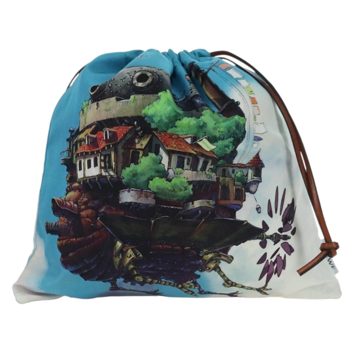 Loewe Paula Drawstring Printed Canvas Small