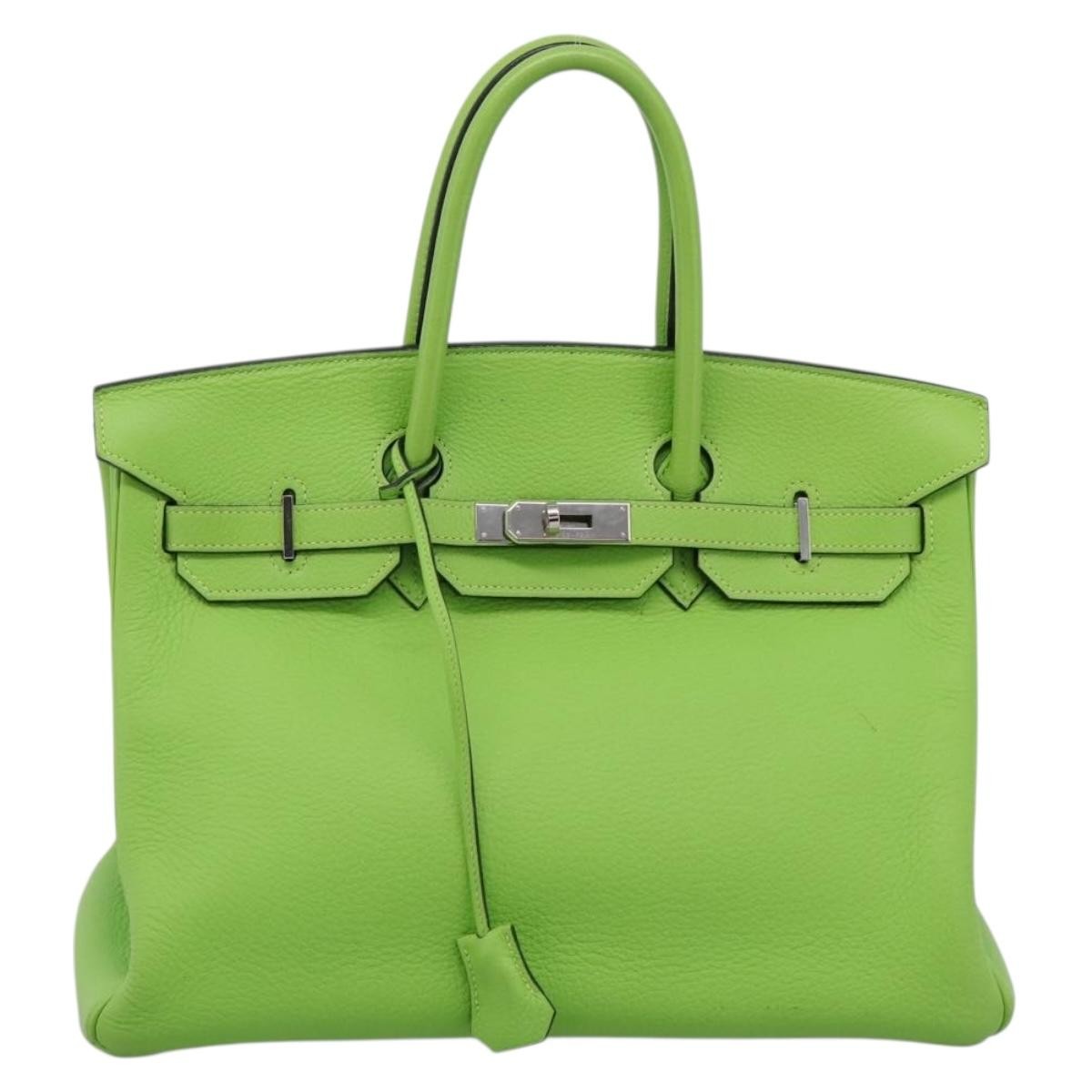 Hermes Birkin Green Clemence with Palladium Hardware 35