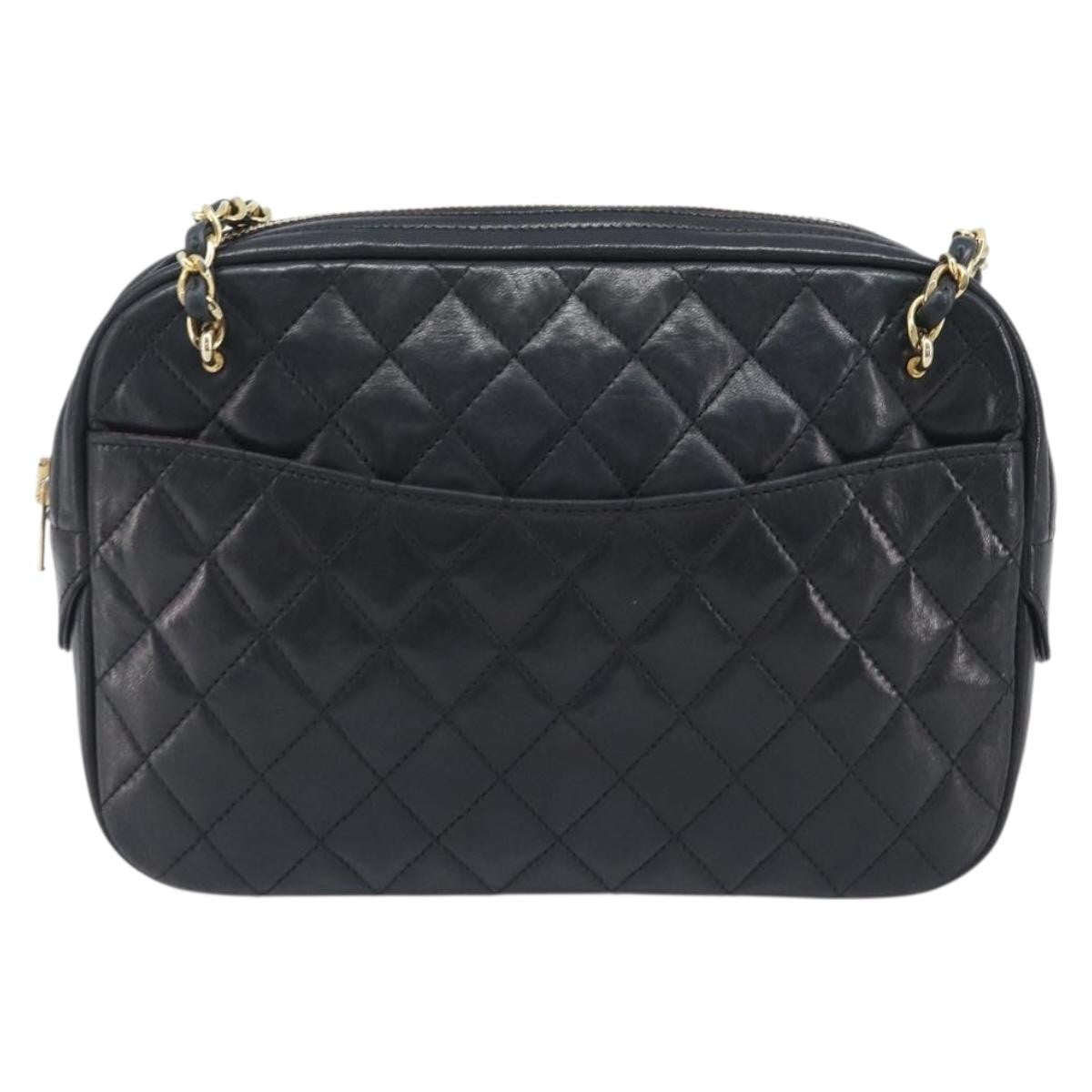 Chanel Vintage Front Pocket Camera Chevron Lambskin Small