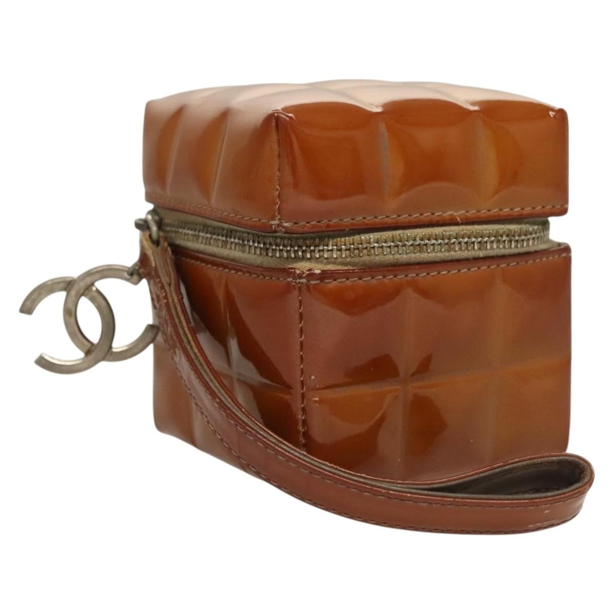 Chanel Rubiks Cube Wristlet Quilted Patent Product Image