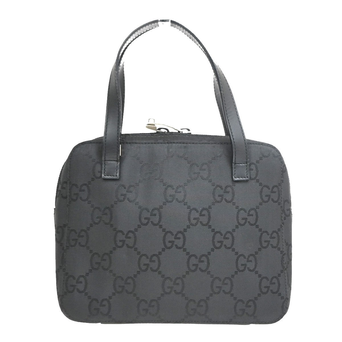 Gucci Zip Around Bowling GG Canvas and white leather Small