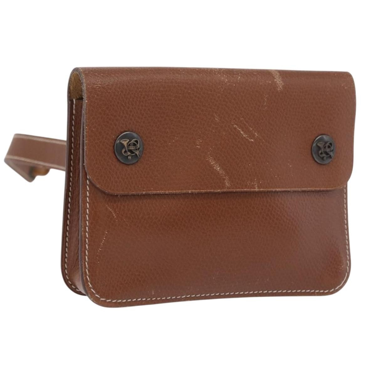 Hermes Pochette Green Waist Leather Product Image