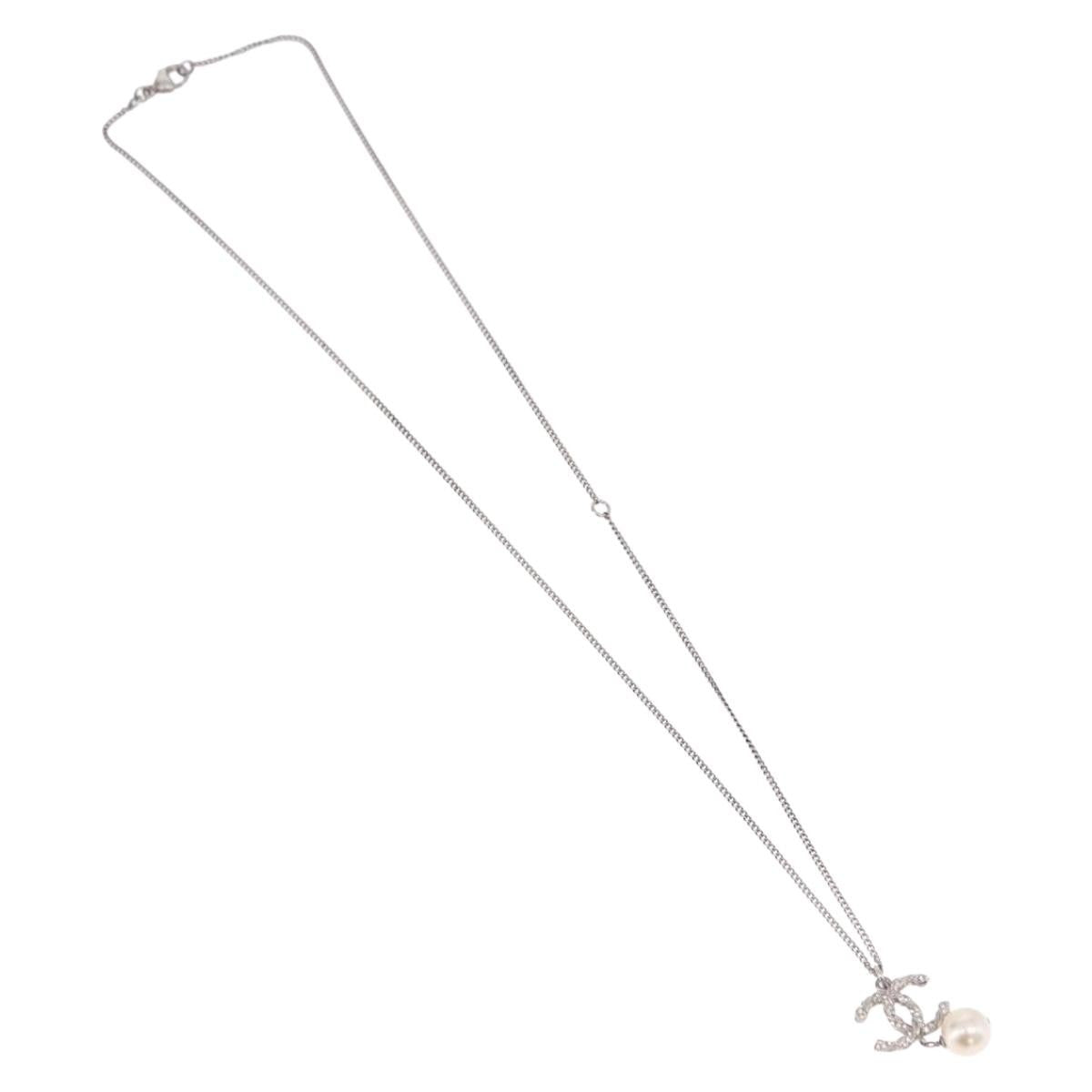 Chanel CC Pearl Drop Pendant Metal with Faux Pearl Product Image