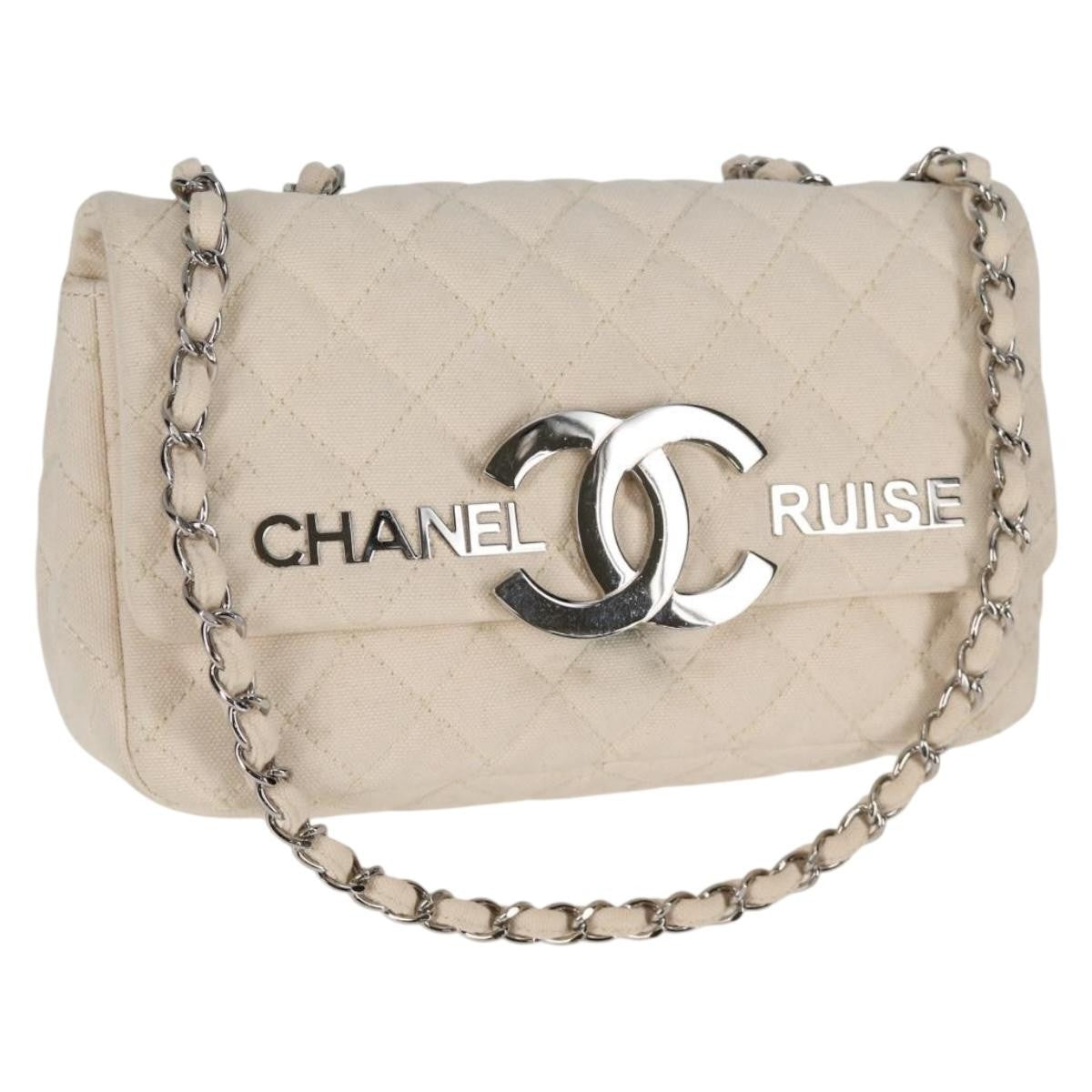 Chanel Cruise Flap Quilted Canvas Medium