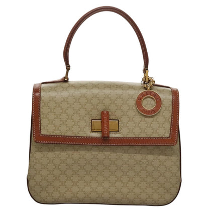 Celine Vintage Convertible Top Handle Macadam Coated Canvas Medium