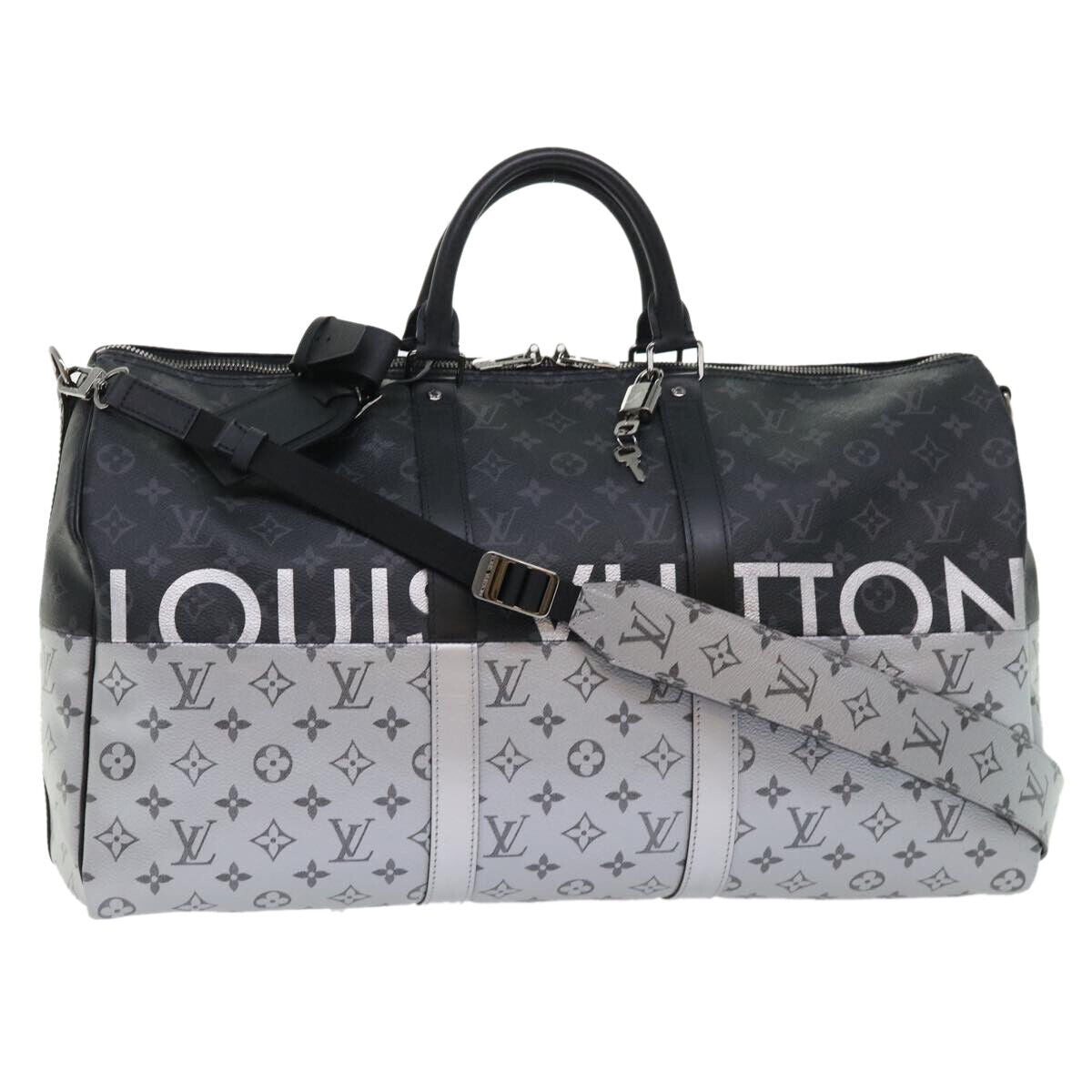Louis Vuitton Keepall Bandouliere Bag Monogram Eclipse Split Canvas 50