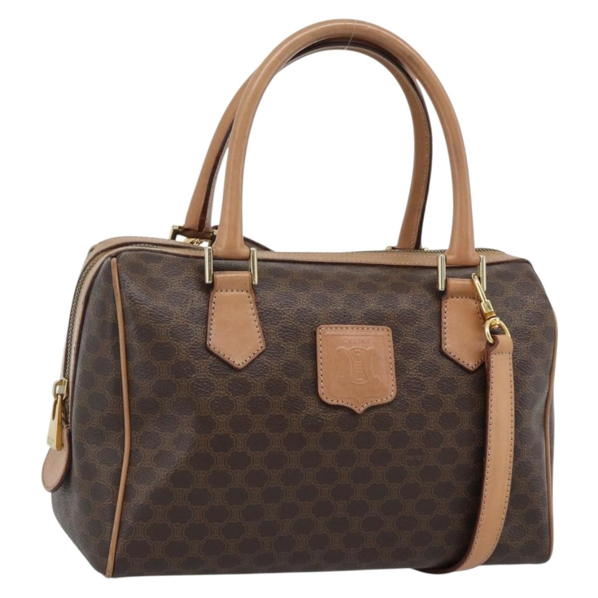 Celine Vintage Macadam Boston Canvas and Leather Product Image