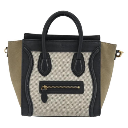 Celine Luggage Canvas and Leather Mini