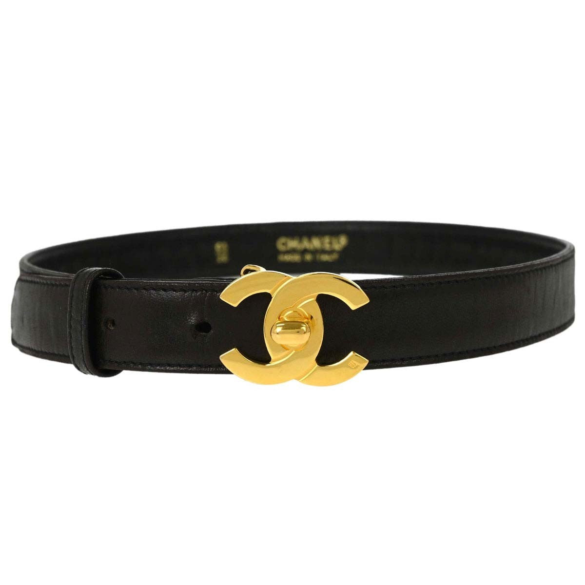 Chanel CC Turnlock Belt Leather Thin