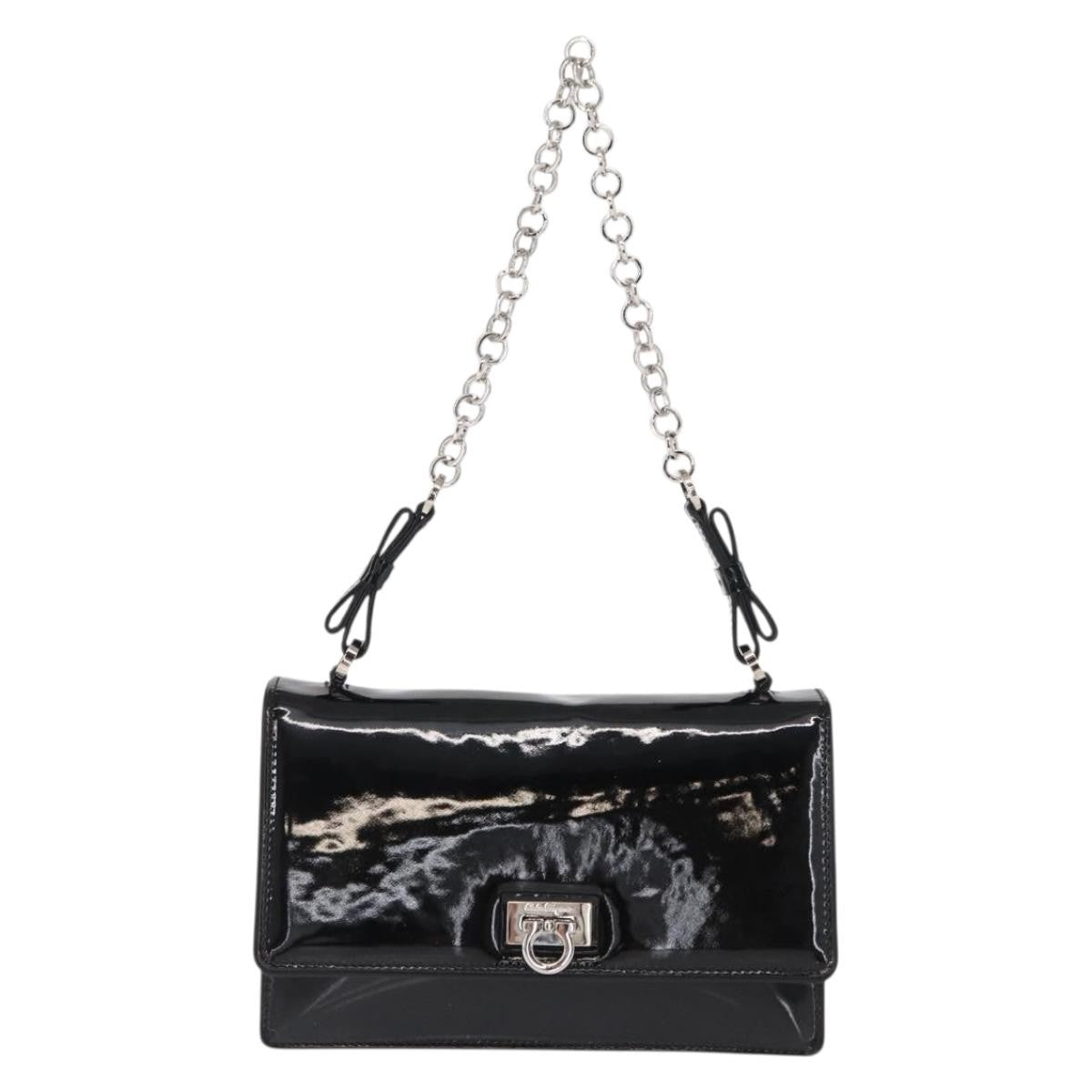 Salvatore Ferragamo Gancini Chain Shoulder bag Patent leather Product Image