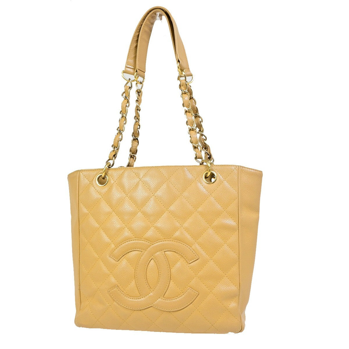 Chanel Petite Shopping Tote Quilted Caviar Large