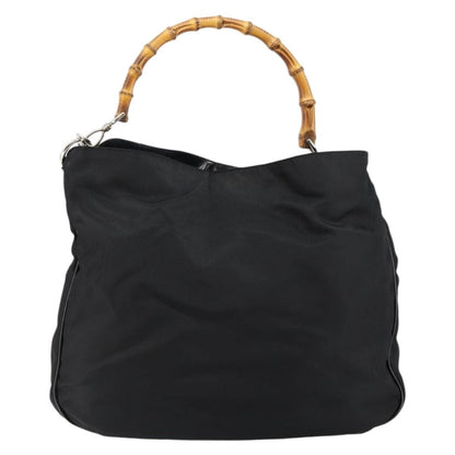 Gucci Vintage Bamboo Handle Open Hobo Nylon Medium