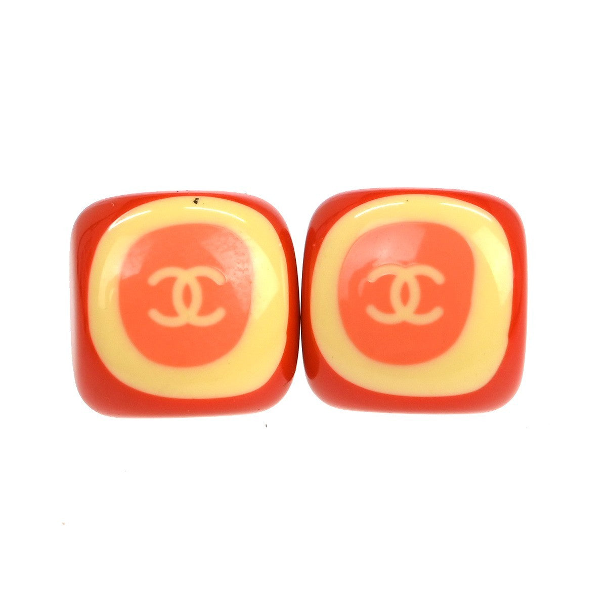 Chanel CC Square Stud Resin and Metal Product Image