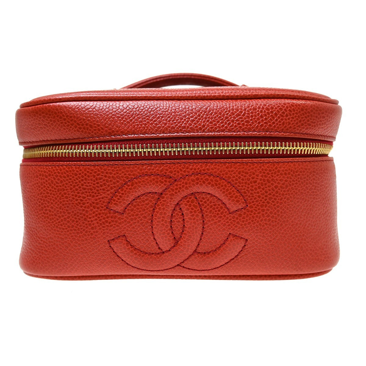 Chanel Vintage Timeless Cosmetic Case Caviar Large