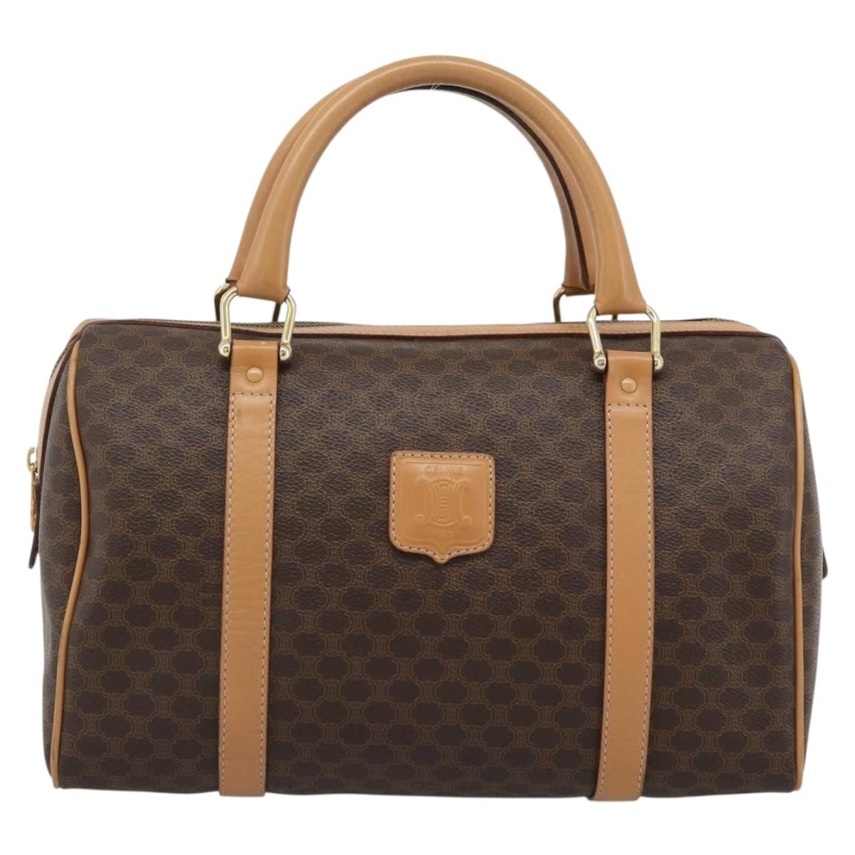 Celine Vintage Boston Macadam Coated Canvas Medium