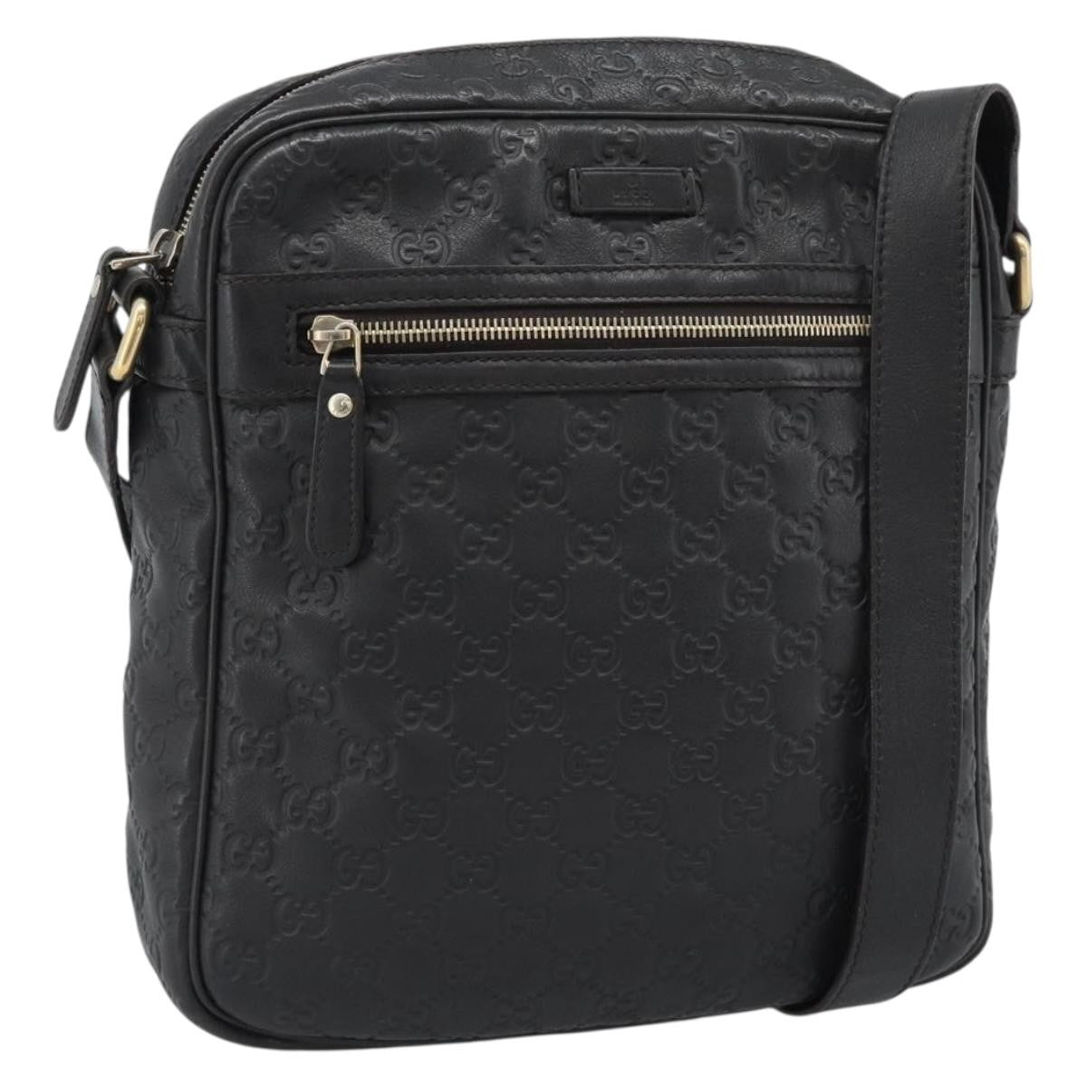 Gucci Front Zip Messenger Guccissima Leather Medium