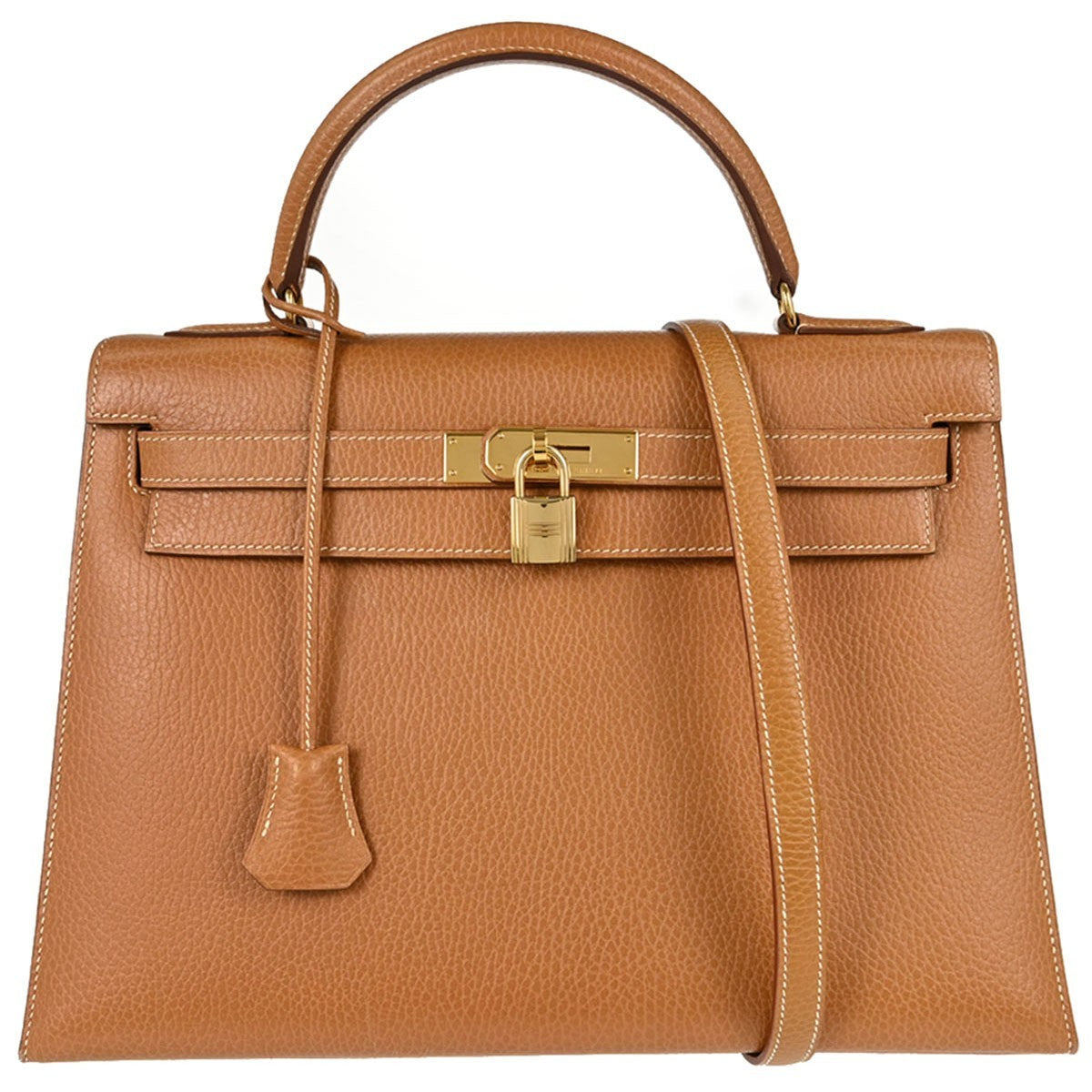 Hermes Kelly Brown Ardennes with Gold Hardware 32