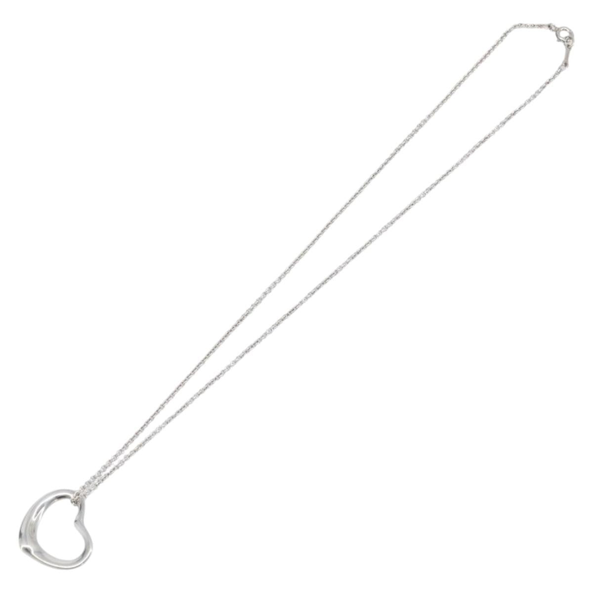 Tiffany & Co. Elsa Peretti Open Heart Pendant Sterling Silver 16mm