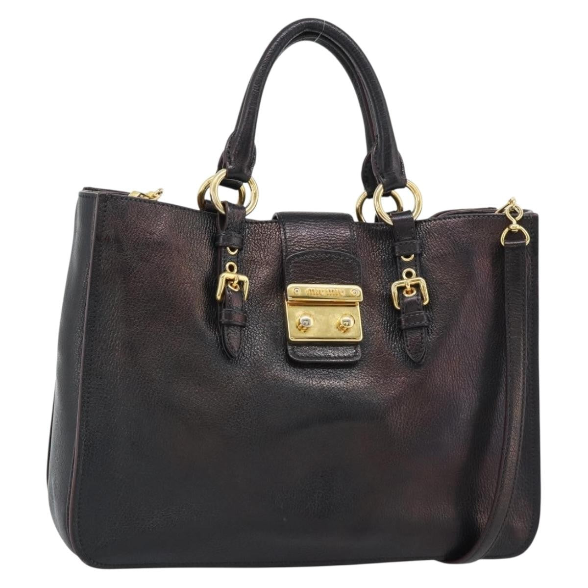 Miu Miu Madras Convertible Lock Leather Small
