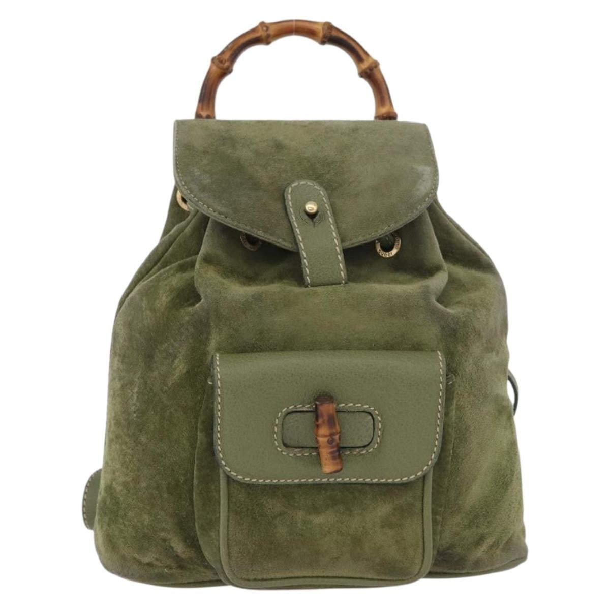 Gucci Gucci bamboo backpack daim mini