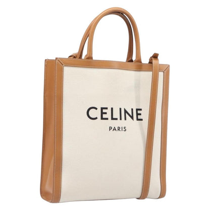 Celine Vertical Cabas Canvas with Leather Small
