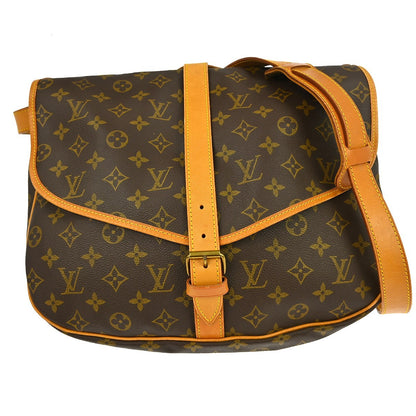 Louis Vuitton Saumur Handbag Monogram Canvas 35