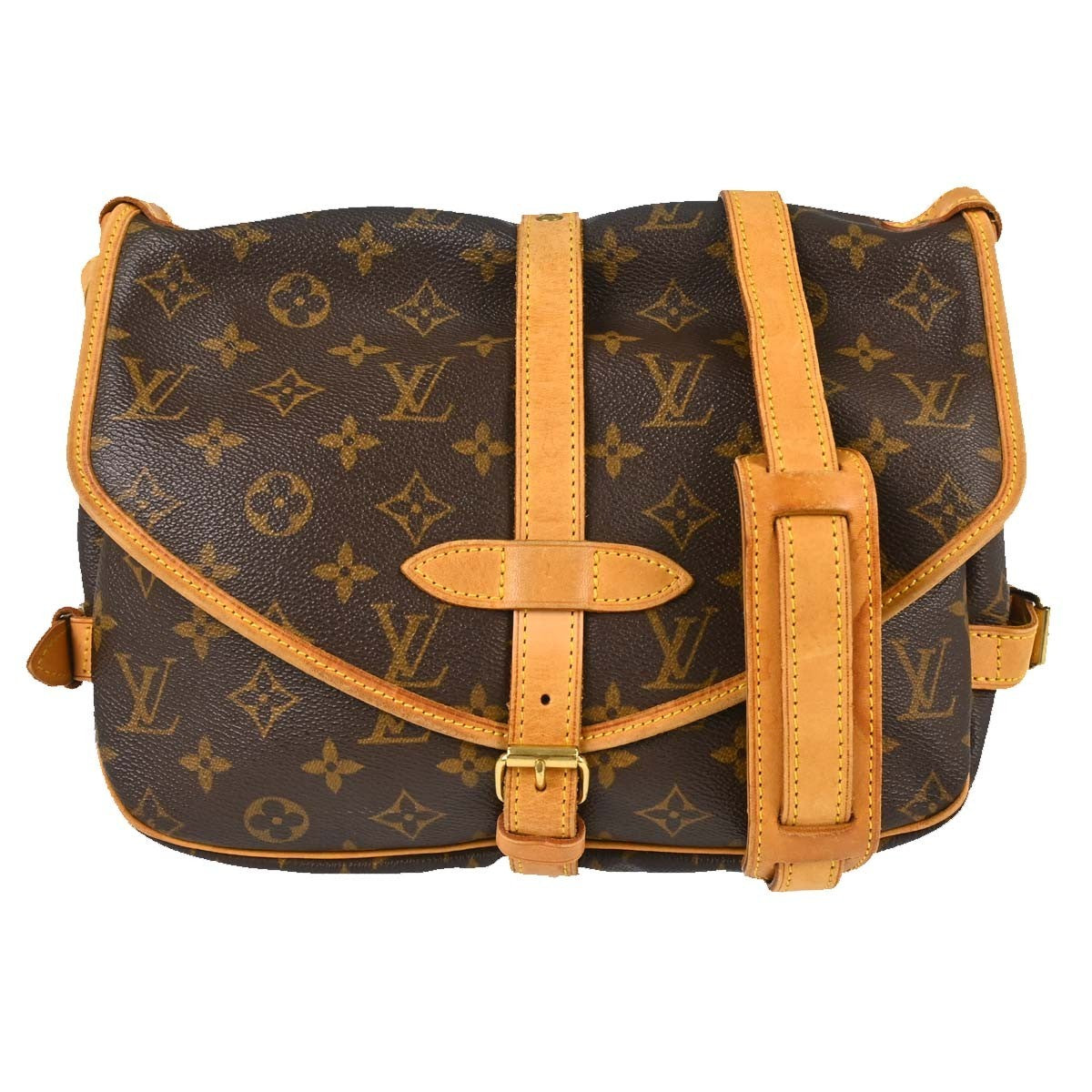 Louis Vuitton Saumur Handbag Monogram Canvas 30