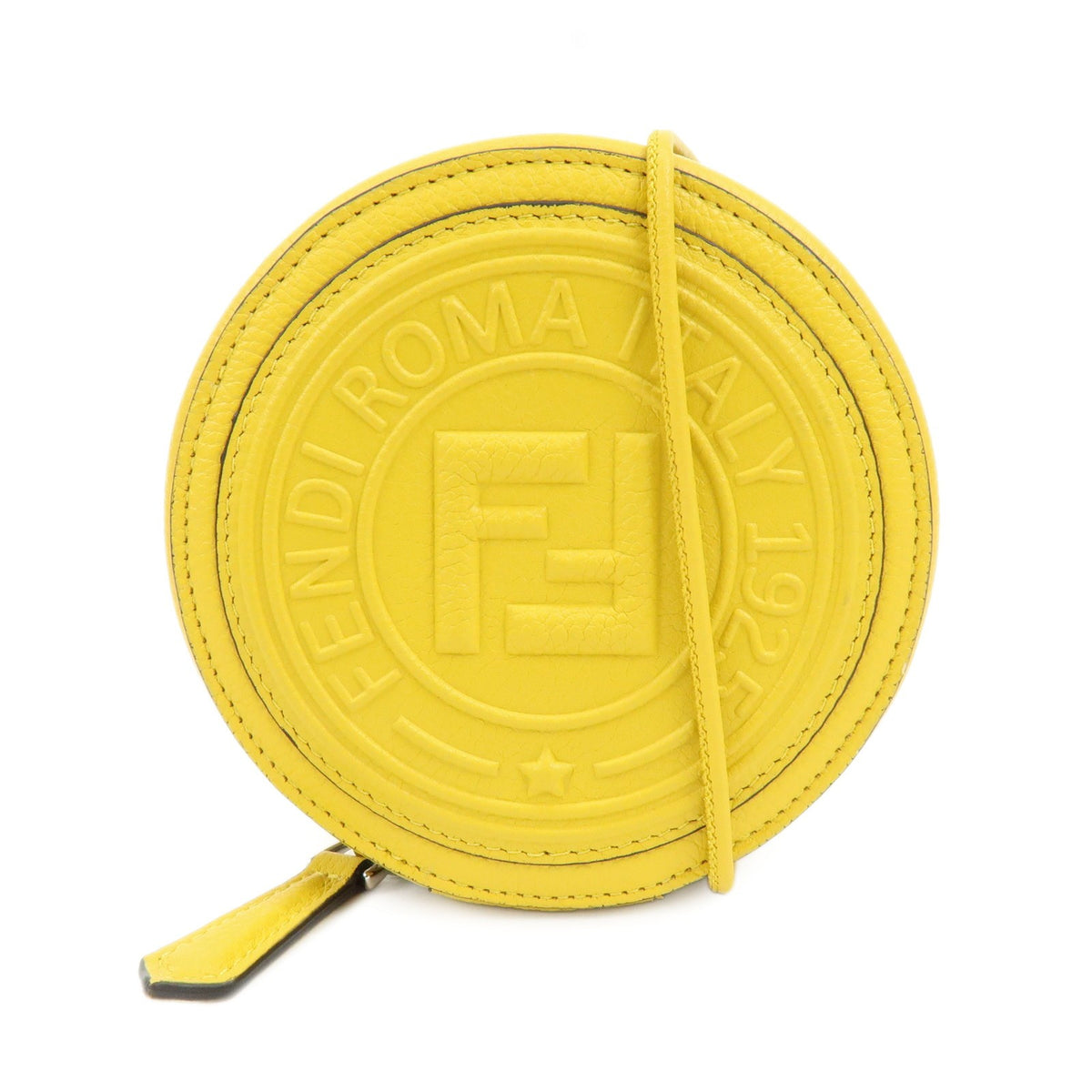 Fendi Vintage FF Round Embossed Leather Product Image