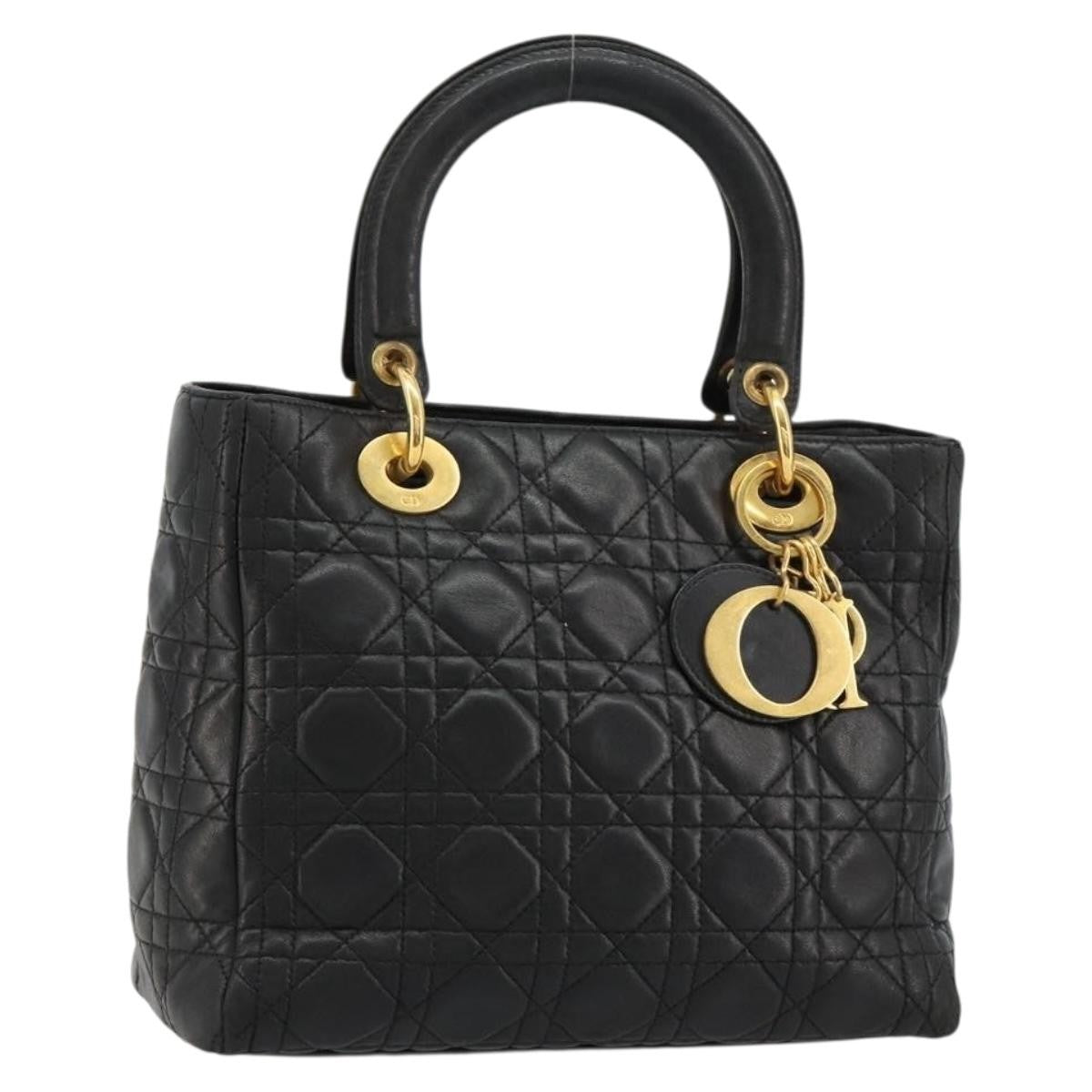 Christian Dior Vintage Lady Dior Bag Cannage Quilt Lambskin Medium