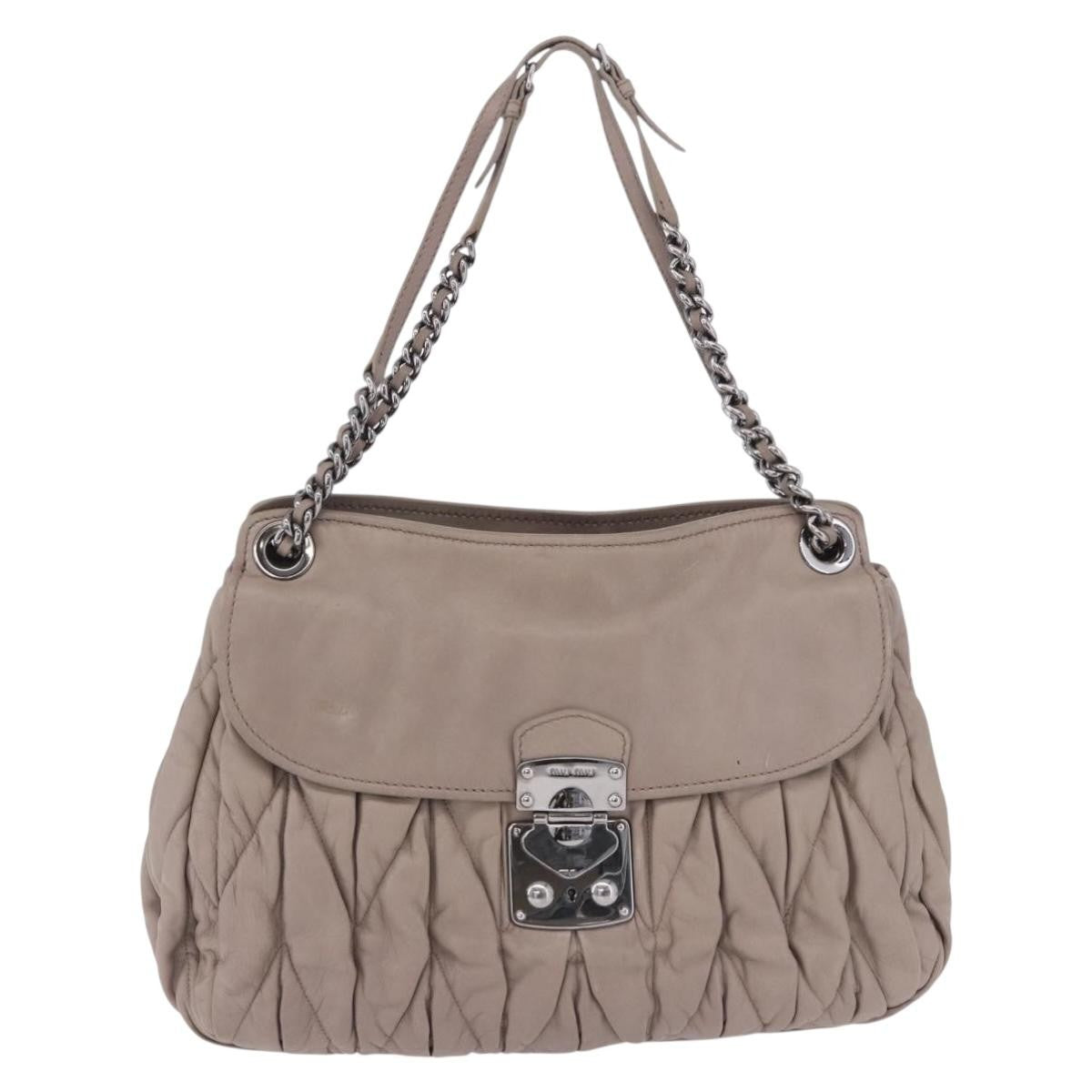 Miu Miu Chain Pushlock Matelassé Nappa Leather Product Image