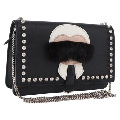 Fendi Karlito Wallet on Chain Studded Saffiano Leather Product Image