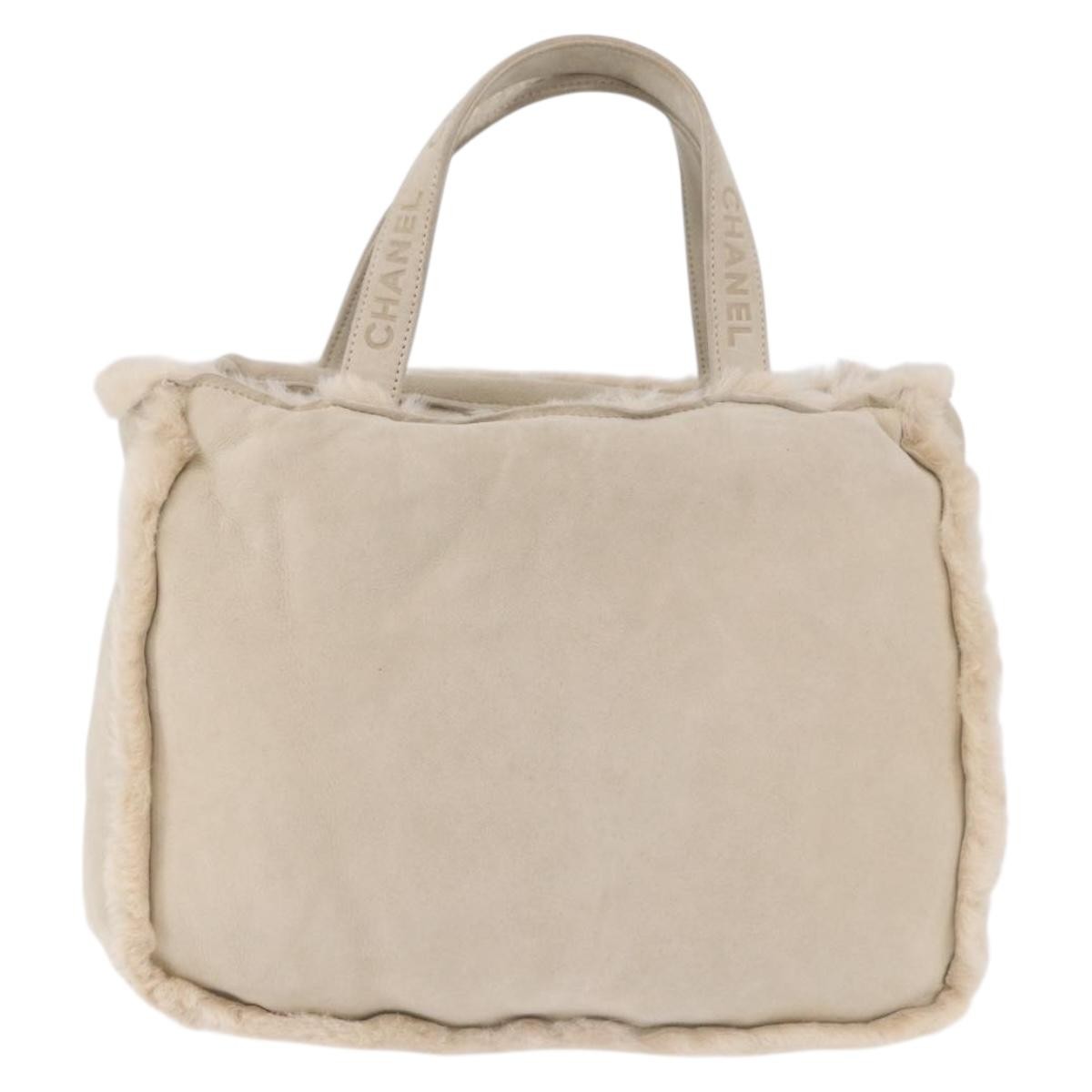 Chanel Vintage East West Tote Shearling and Suede Product Image