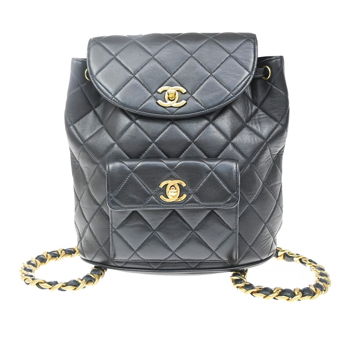 Chanel Duma Drawstring Quilted Leather Small