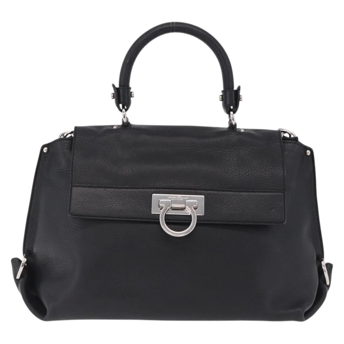 Salvatore Ferragamo Sofia Satchel Grainy Leather Large
