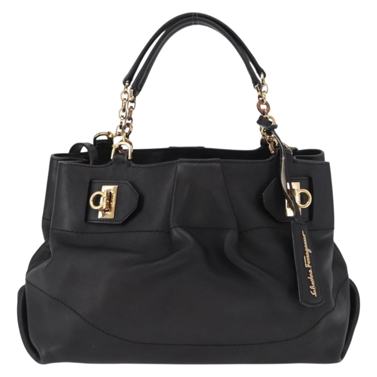 Salvatore Ferragamo W Chain Tote Leather Medium