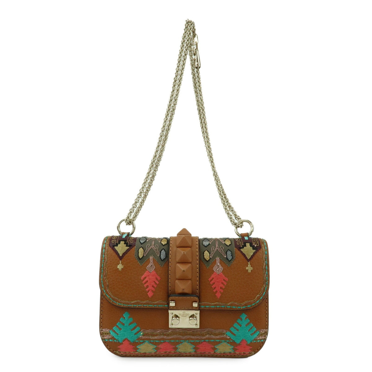 Valentino Garavani Glam Lock Leather Small