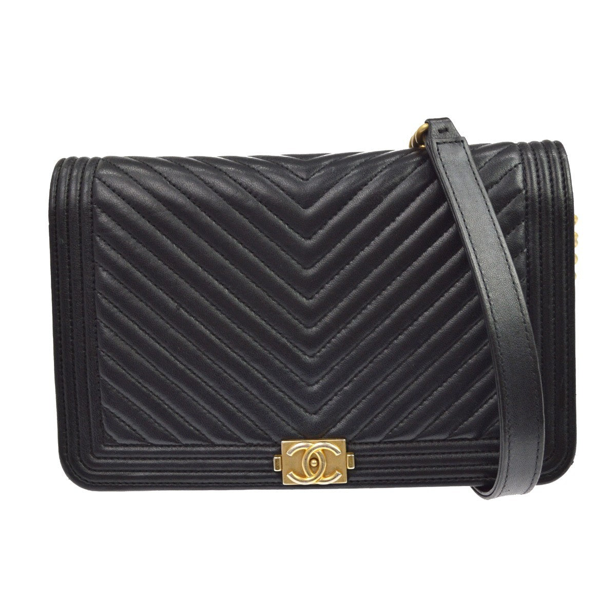 Chanel Boy Wallet on Chain Chevron Lambskin Product Image