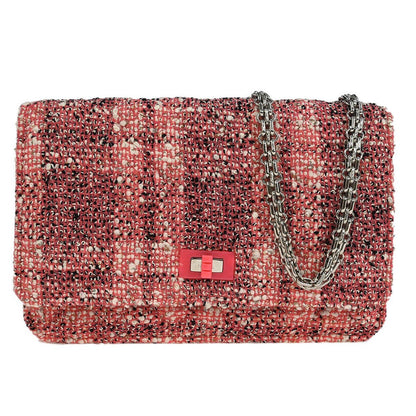 Chanel Reissue 2.55 Flap Quilted Tweed with Resin Detail 225