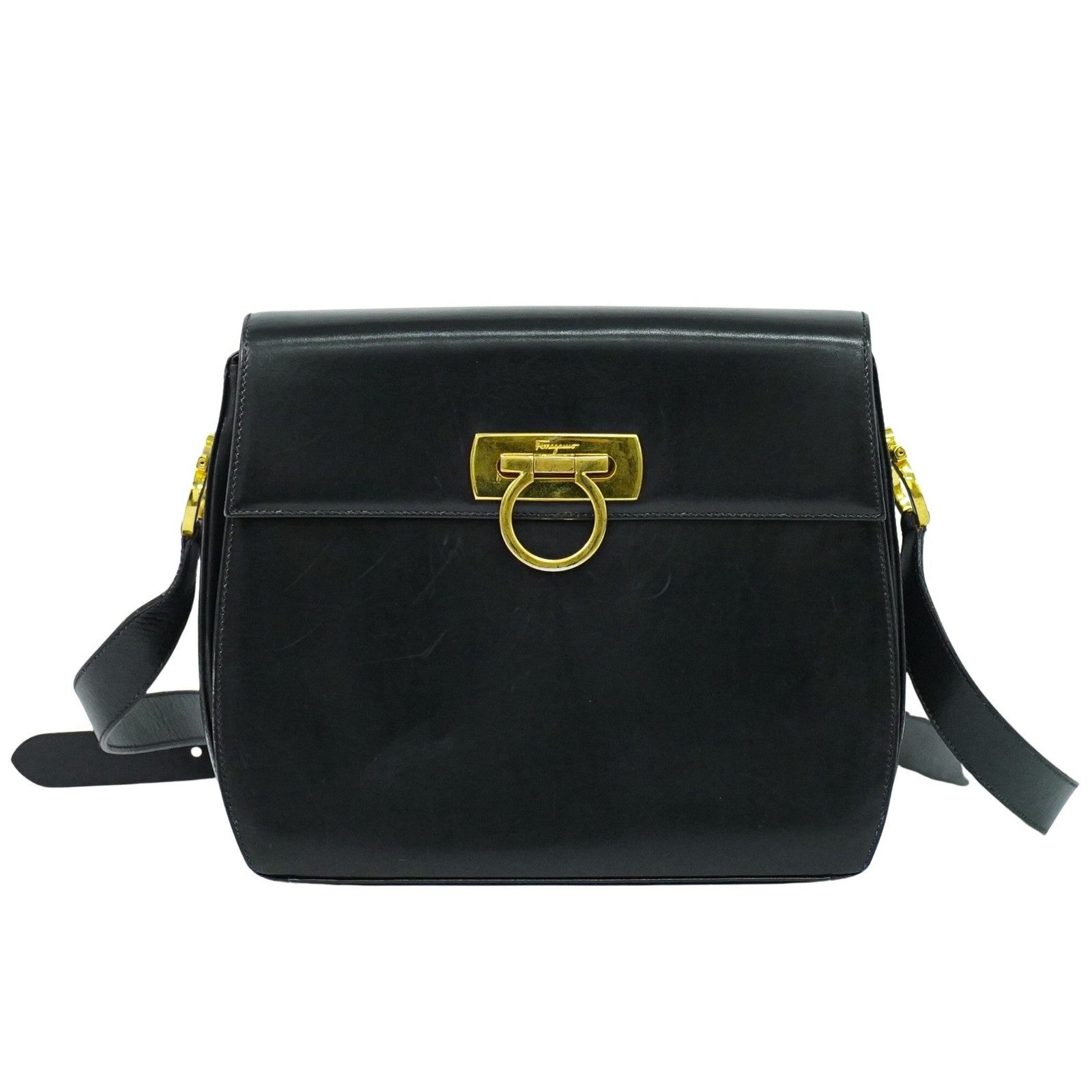 Salvatore Ferragamo Gancini Shoulder Bag Leather Product Image