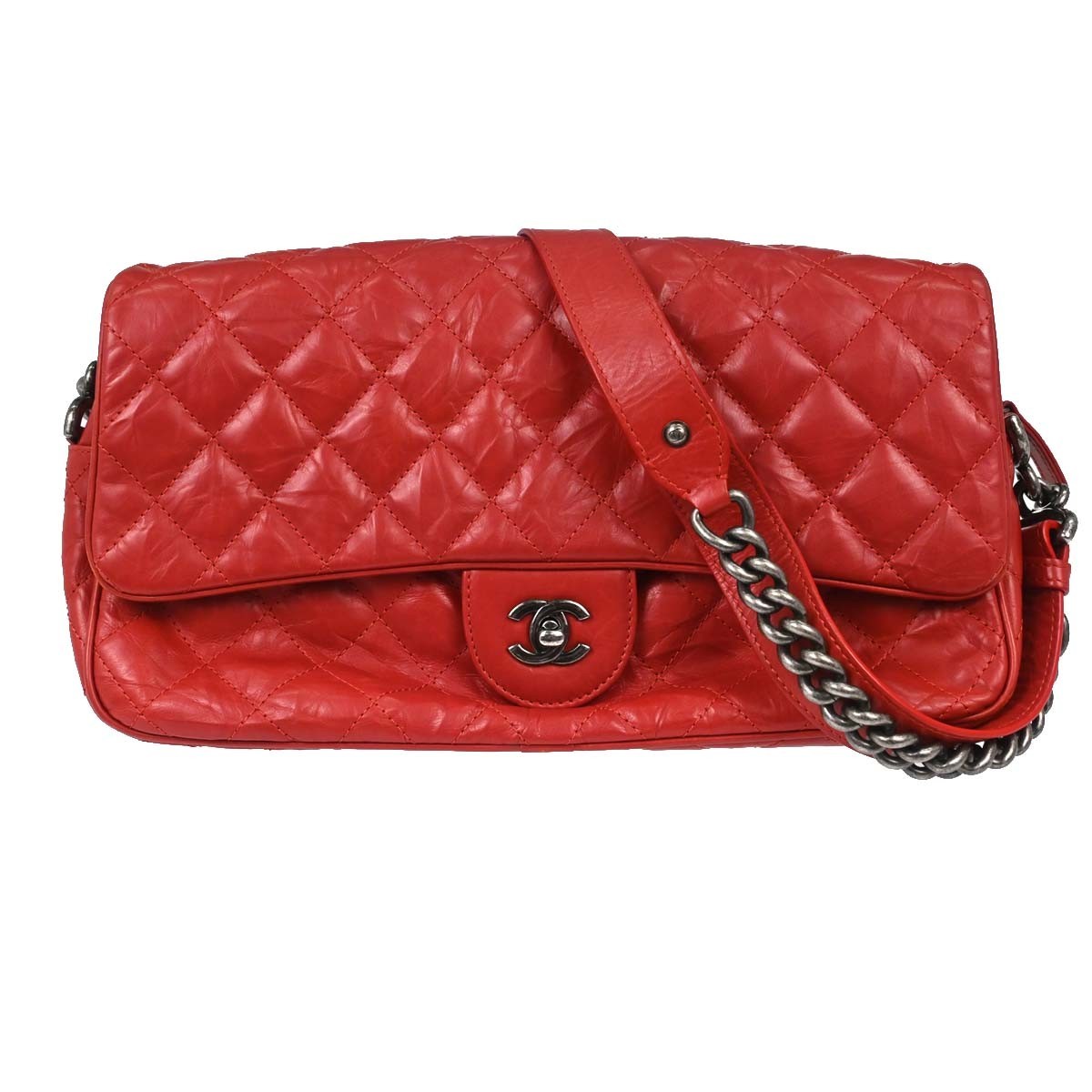 Chanel Casual Rock Airlines Flap Quilted Crumpled Calfskin Small