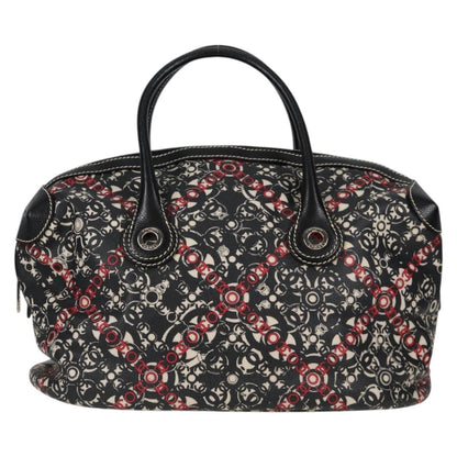 Chanel Optic Coco Bowler Printed Coated Canvas with Caviar Medium