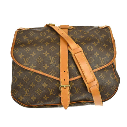 Louis Vuitton Saumur Handbag Monogram Canvas 35