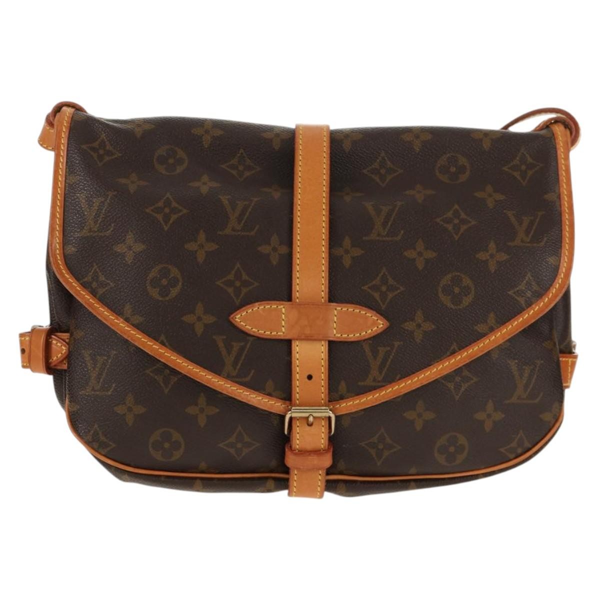 Louis Vuitton Saumur Handbag Monogram Canvas 30
