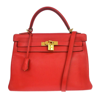 Hermes Kelly Red Gulliver with Gold Hardware 32