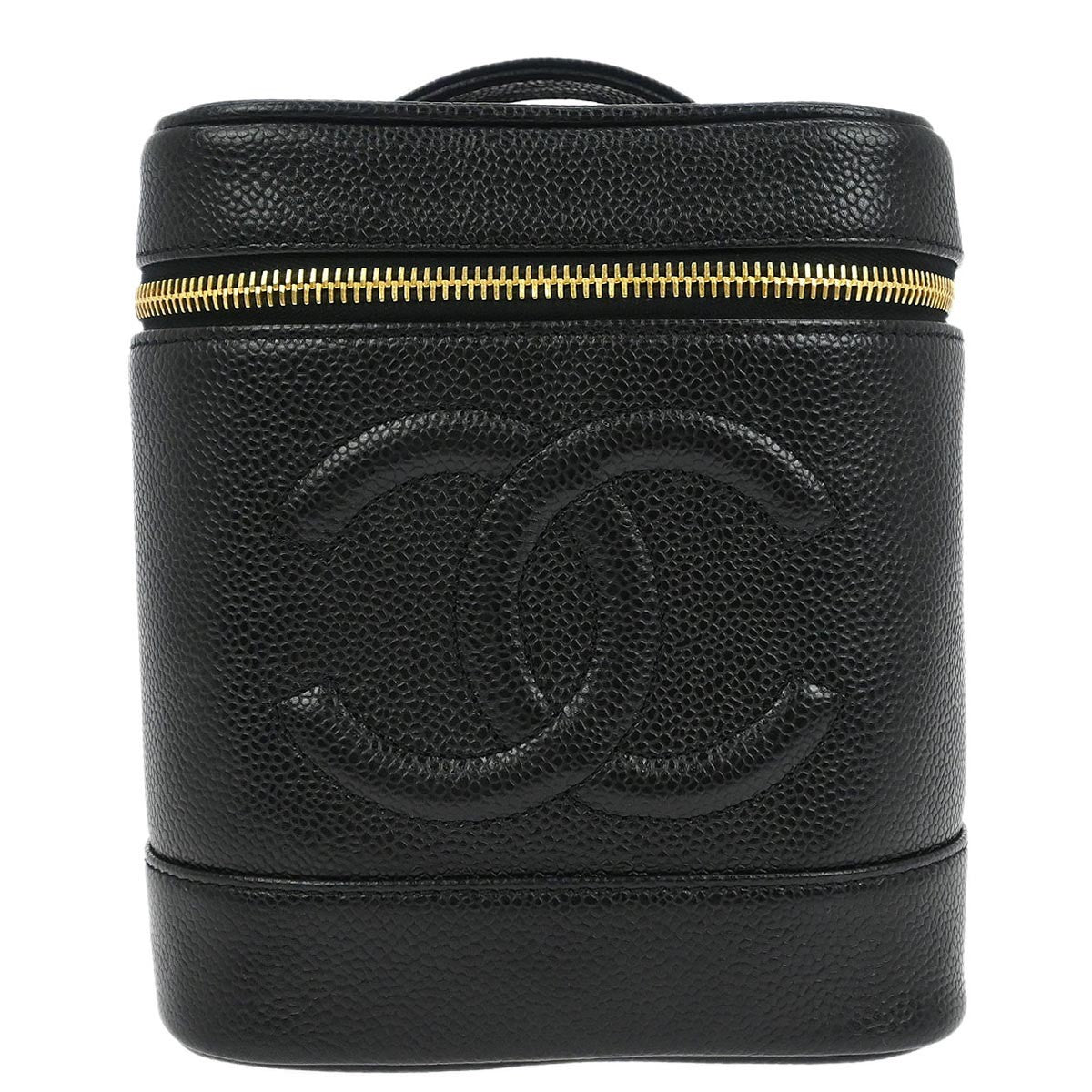 Chanel Vintage Timeless Cosmetic Case Caviar Small