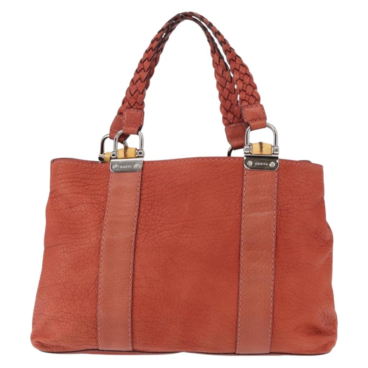 Gucci Vintage Bamboo Handle Bag Leather Small
