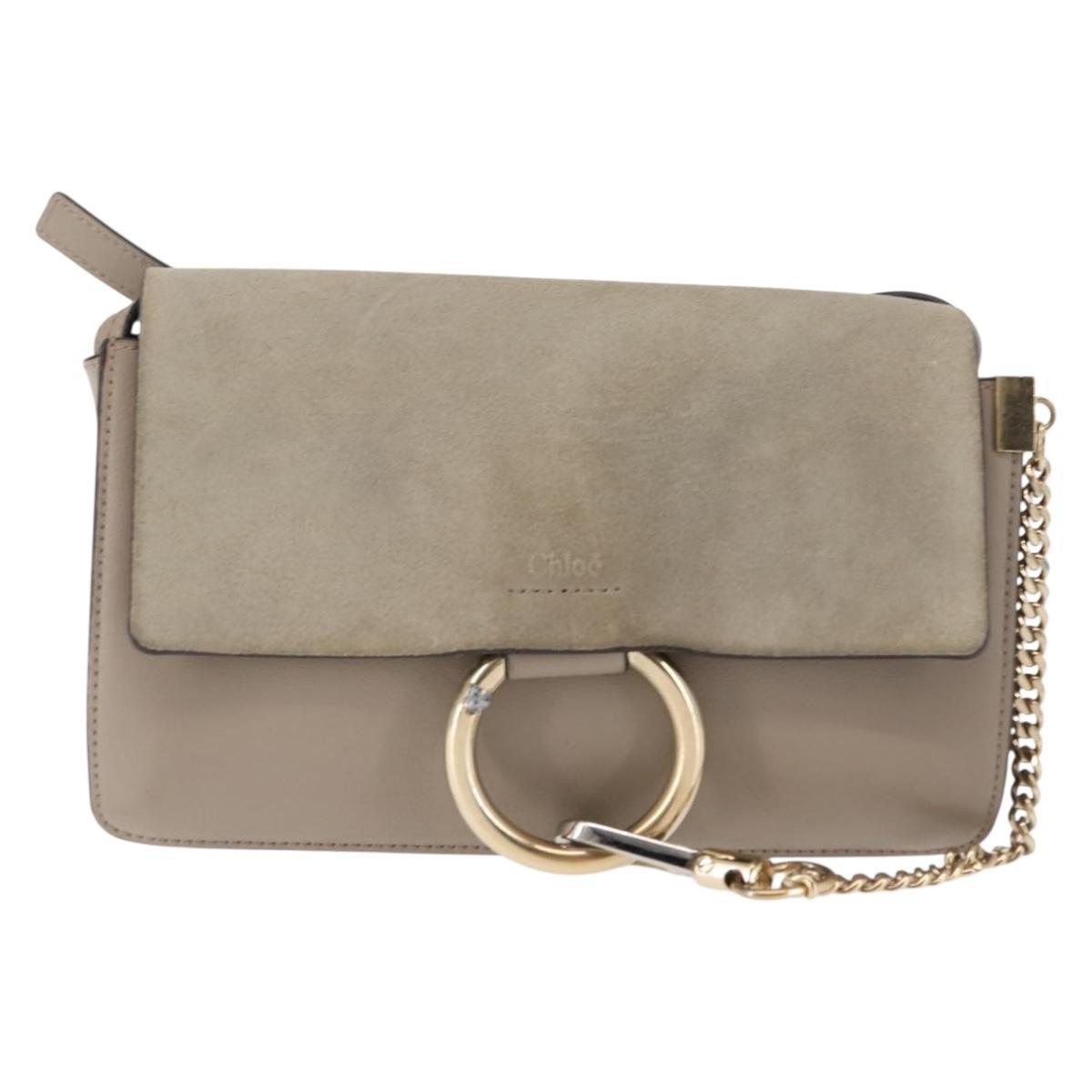 Chloe Faye Shoulder Bag Leather and Suede Small