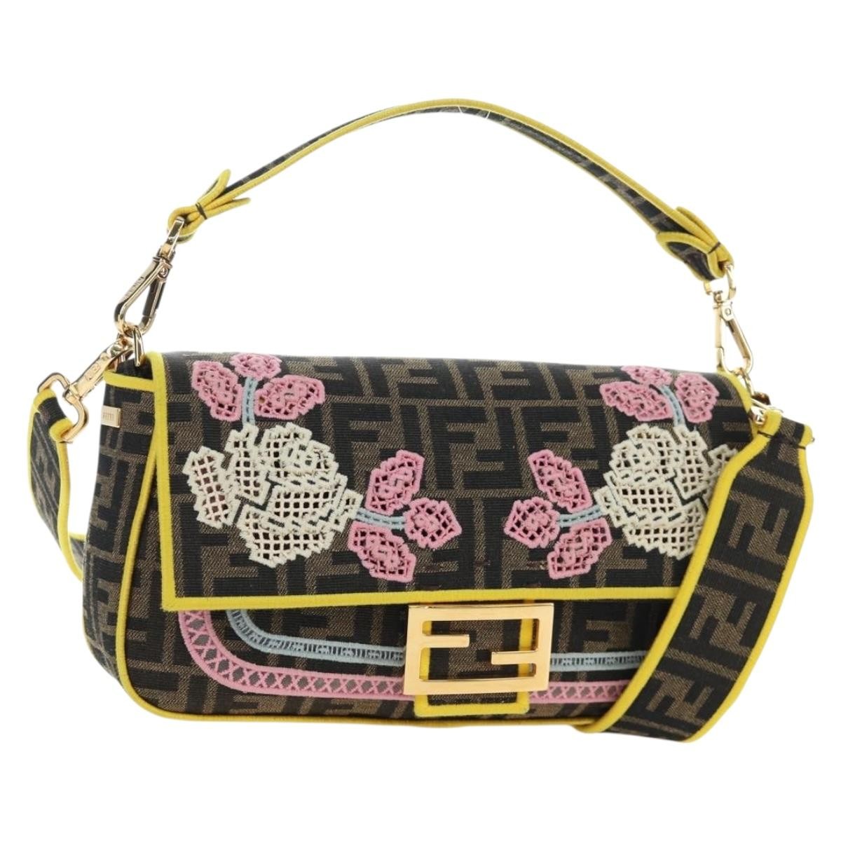 Fendi Mamma Baguette Zucca Jacquard Velvet Medium